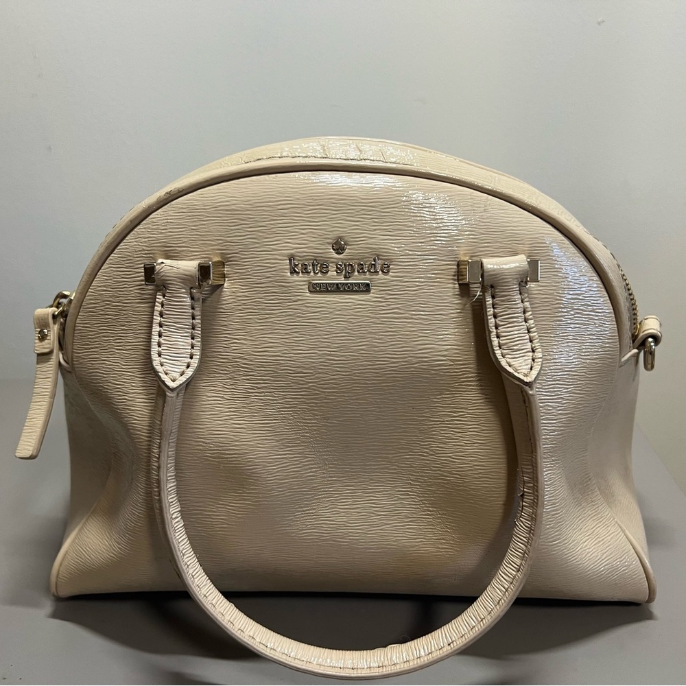 Kate Spade Beige Textured Satchel